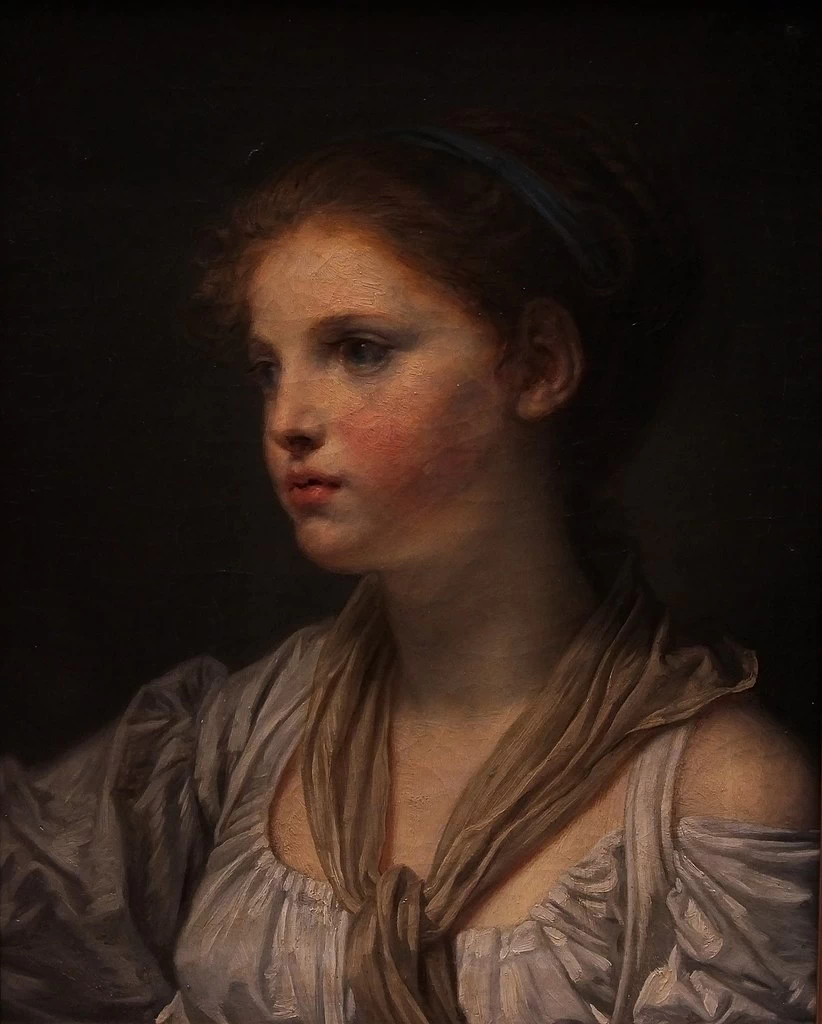 Ritratto di giovane ragazza con nastro azzurro - Musée des Beaux, Arts de Rennes